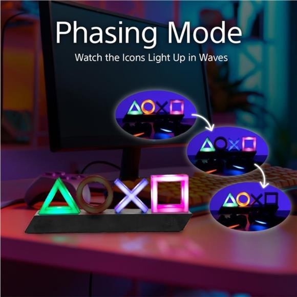Playstation Controller Icons Light with 3 Light Modes - Sound Reactive, Dynamic - Picture 4 of 5